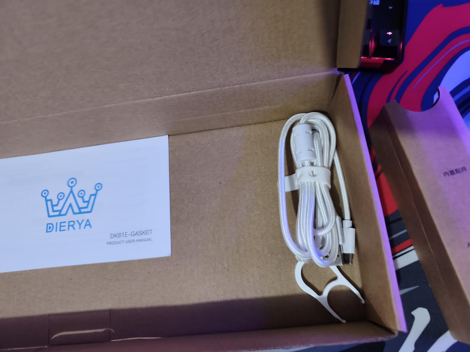 DIERYA DK68E 60% Mechanical Gaming Keyboard, Hot Swappable, Pre-Lubed Linear Switches, Gasket Mount, 5-Layer Dampening Foam, Programmable, Volume Knob, RGB Backlit, 68 Keys, Wired, Black customer photo 1