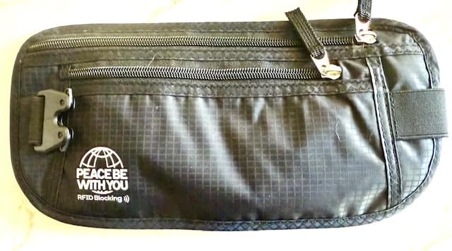 Hidden Money Belt for Travel, RFID Blocking, Sweat-Proof, Heavy-Duty Buckle, 3rd Gen Waist Wallet Anti Theft to Protect Cash, Credit Cards and Documents Under-Clothes for Men & Women, Black customer photo 2