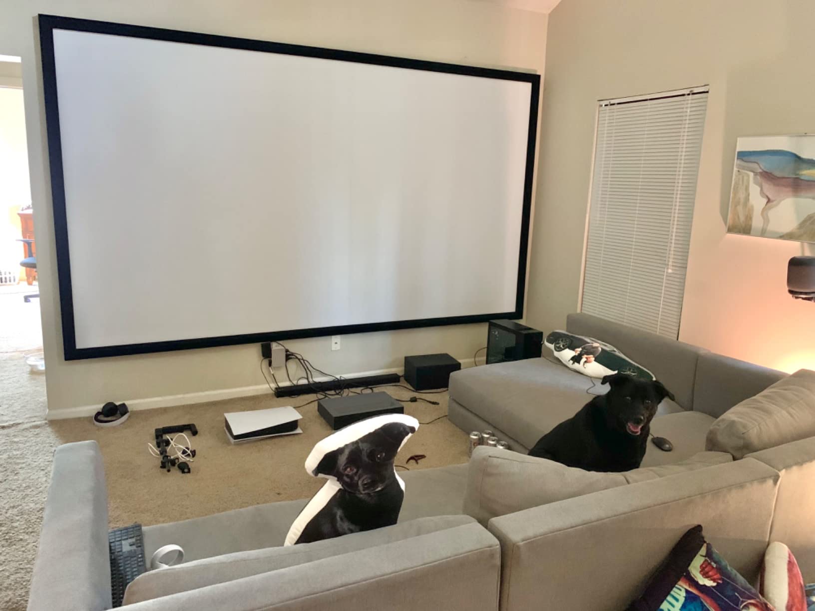 WEMAX Nova Pro 4K Ultra Short Throw Projector, 150 inch ALPD Laser TV with Smart Google TV, 2100 ISO Lumens, Dolby Audio, UST Projector for Movie, WiFi Bluetooth, Built in Google Assistant (Black) customer photo 1