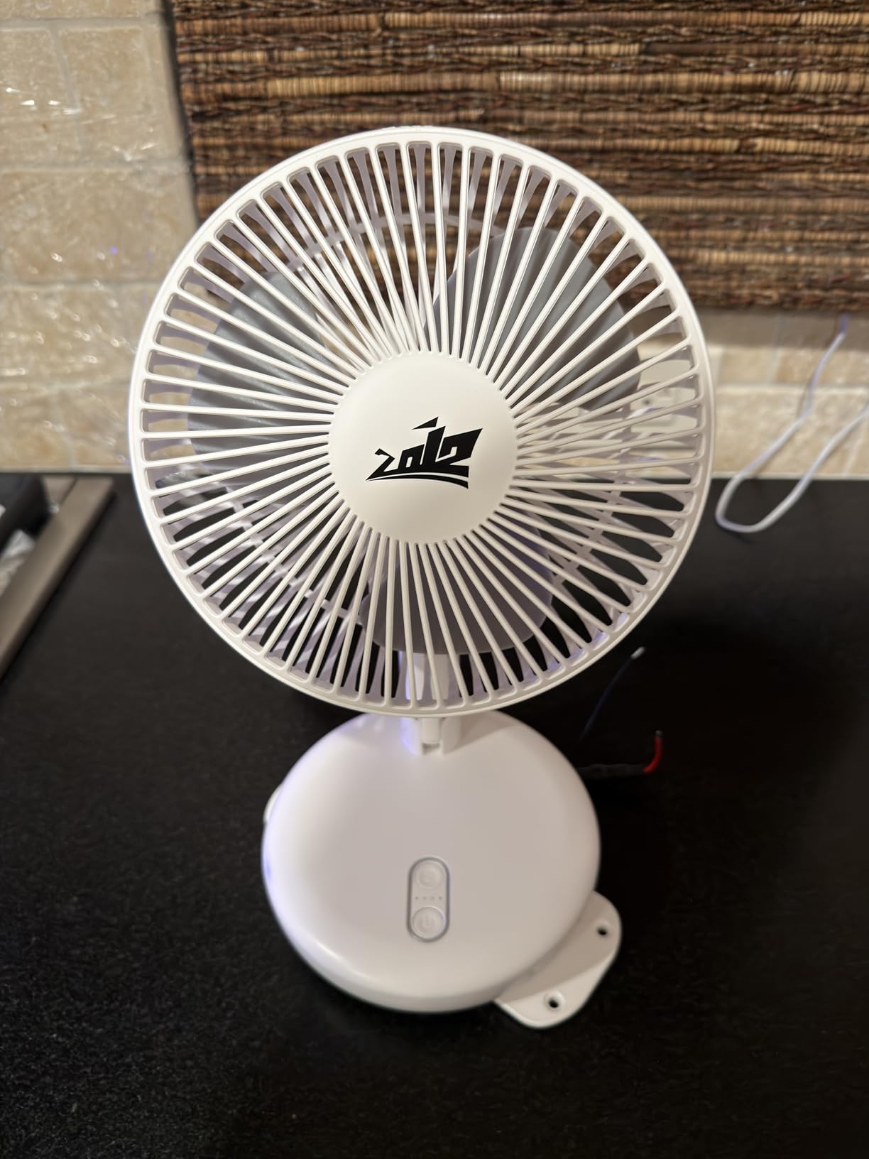 ZOIZ 12V RV Wall Mount Fan 7 inch, Quiet Oscillating Air Circulator with LED Light, Wall Mounted for Camper Van, Travel Trailer, Car, Boat, Bedroom & Living Room, Portable Cooling for Van Life Camping customer photo 1