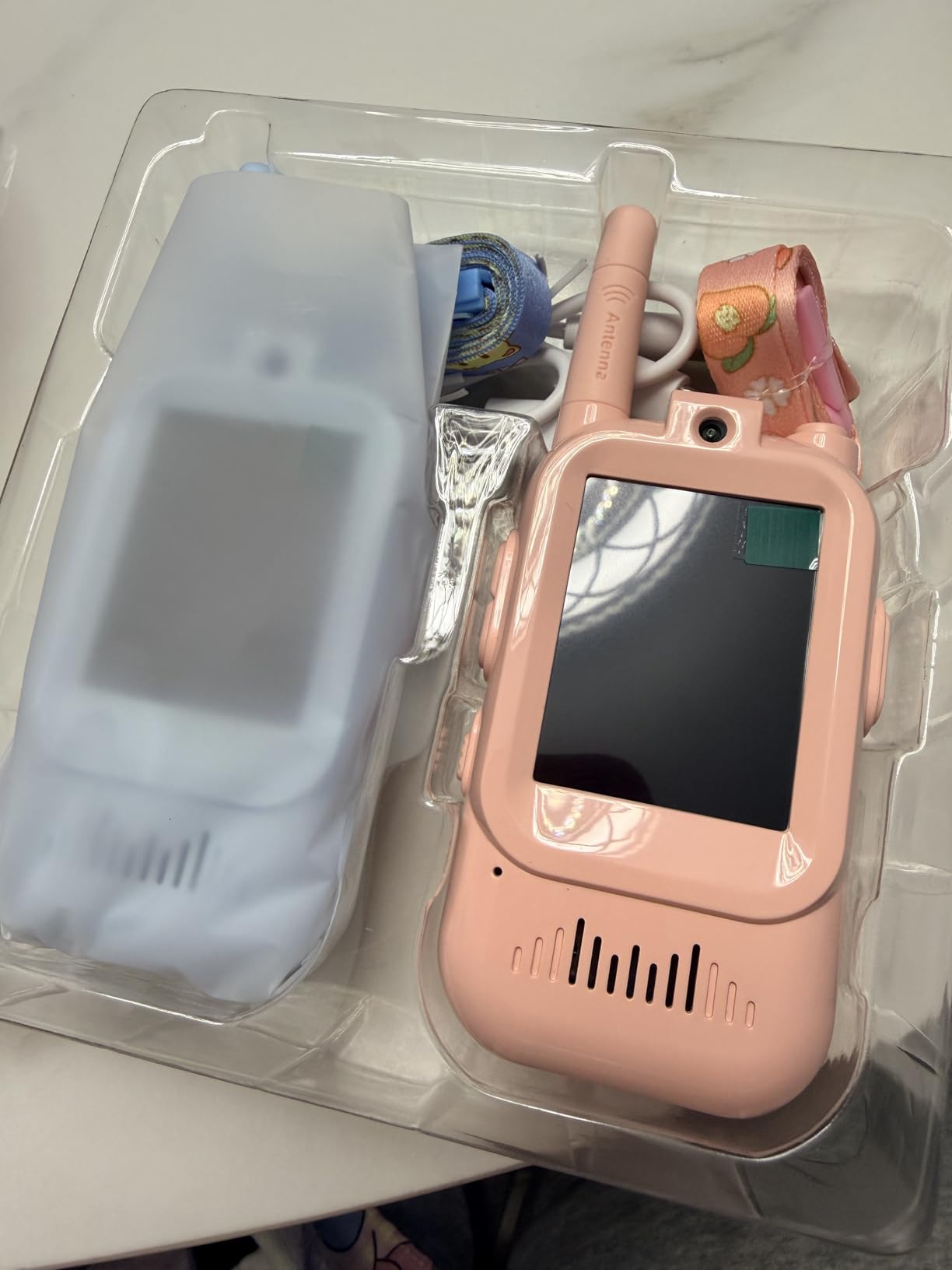 Kids Video Walkie Talkies, 2 Pack Long Range Walkie-Talkie for Kids, Rechargeable Video Call Toys for Indoor, Camping, Hiking, Travel, Christmas Birthday Gift for Boys Girls Age 3-5 (Blue/Pink) customer photo 2