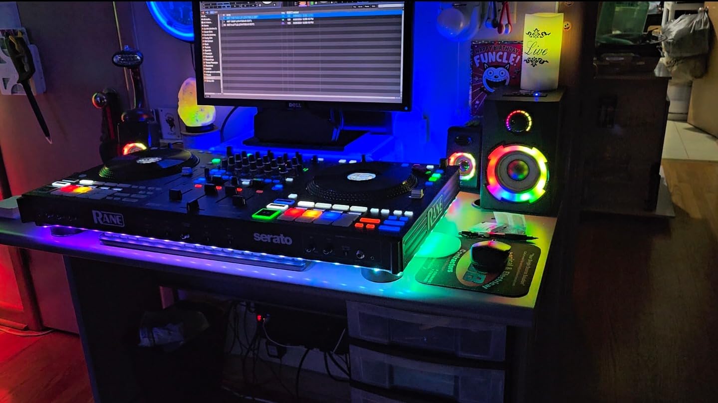 OROW Computer Speakers,40W PC Speakers with Subwoofer,Gaming Speakers with Bass,AC Powered,Support Bluetooth&SD&USB Play, 2.1 Multimedia Speakers System with RGB Light,Great for TV/Projector/PC/Laptop customer photo 2