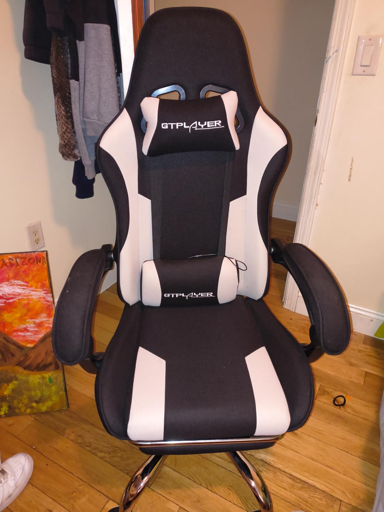 GTPLAYER Gaming Chair, Computer Chair with Footrest and Lumbar Support, Height Adjustable Game Chair with 360deg-Swivel Seat and Headrest and for Office or Gaming customer photo 2