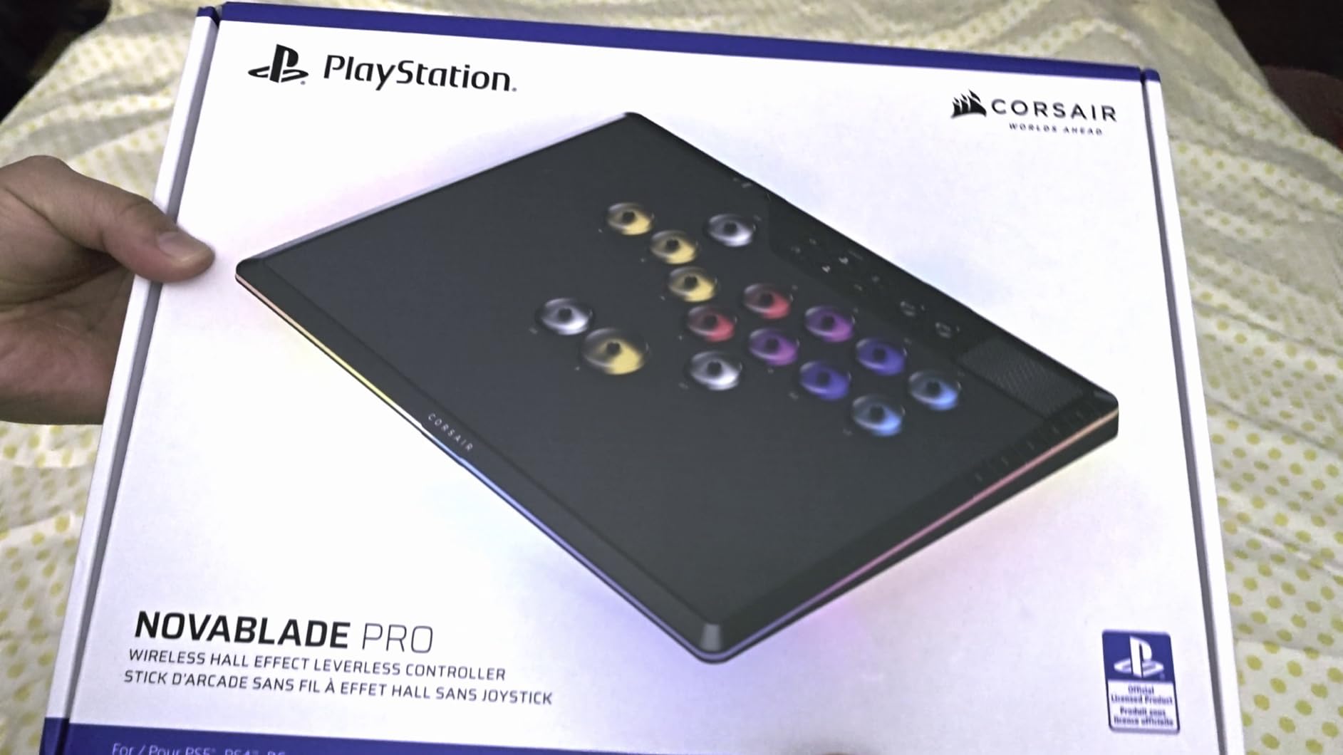 Corsair NOVABLADE PRO Wireless Hall Effect Leverless Controller - 15-Main Key Layout, 1000Hz Polling, 2.4GHz Wireless, SOCD, MGX Hyperdrive Hall Effect Magnetic Switches - PS5, PS4, PC - Black customer photo 2