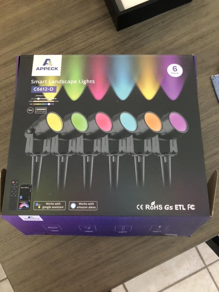 APPECK Landscape Lighting, RGBW Color Changing Low Voltage Landscape Lights with APP Control, IP65 Waterproof Outdoor Spotlights for Garden Yard Outside Decoration, 8 Pack customer photo 1