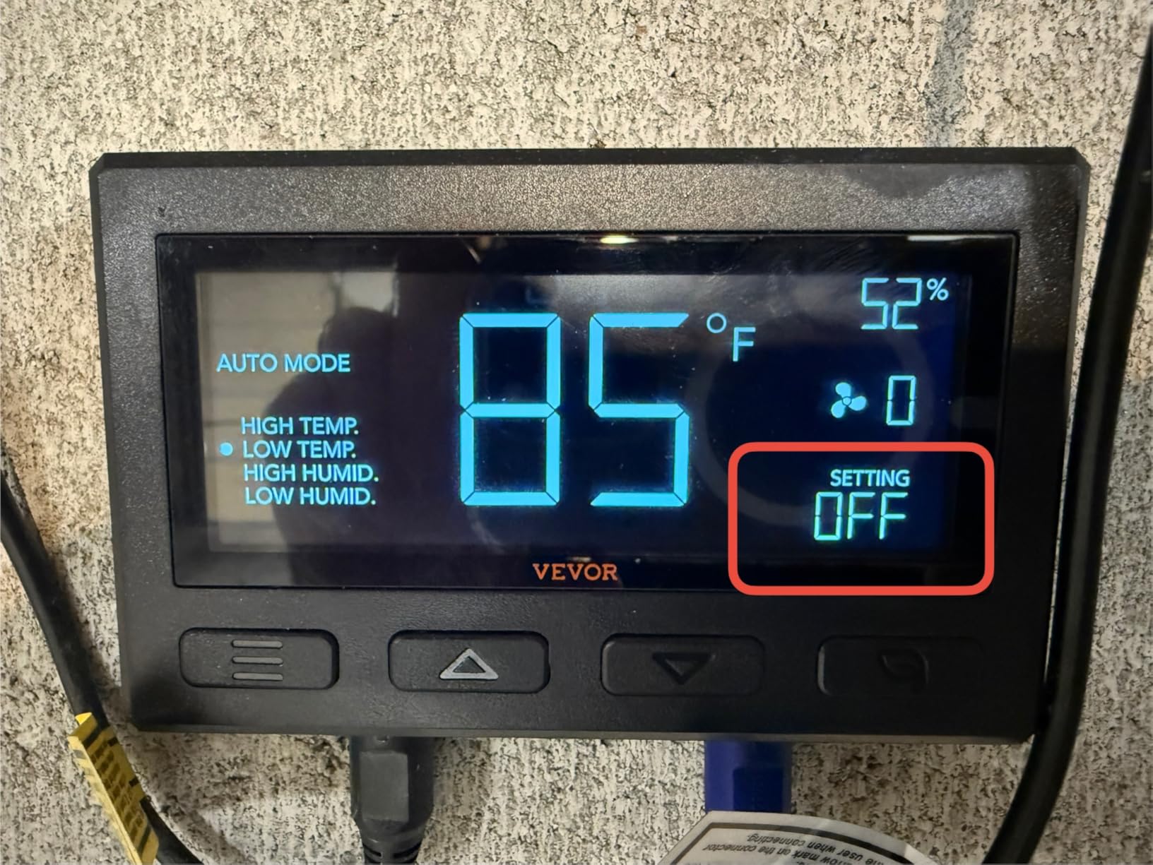 VEVOR 10 inch Exhaust Fan, Wall Mounted Attic Fan with Variable Speed, Temperature & Humidity Controller, 1000 CFM, Automatic Shutter customer photo 1