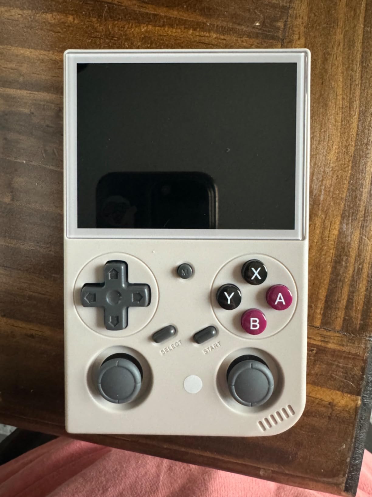 G350 Retro Handheld Game Console, 3.5 Inch IPS Screen Linux System Built-in 64G TF Card 4371 Games Preloaded Handheld Game Console 3200mAh Battery(Transparent Black) customer photo 2