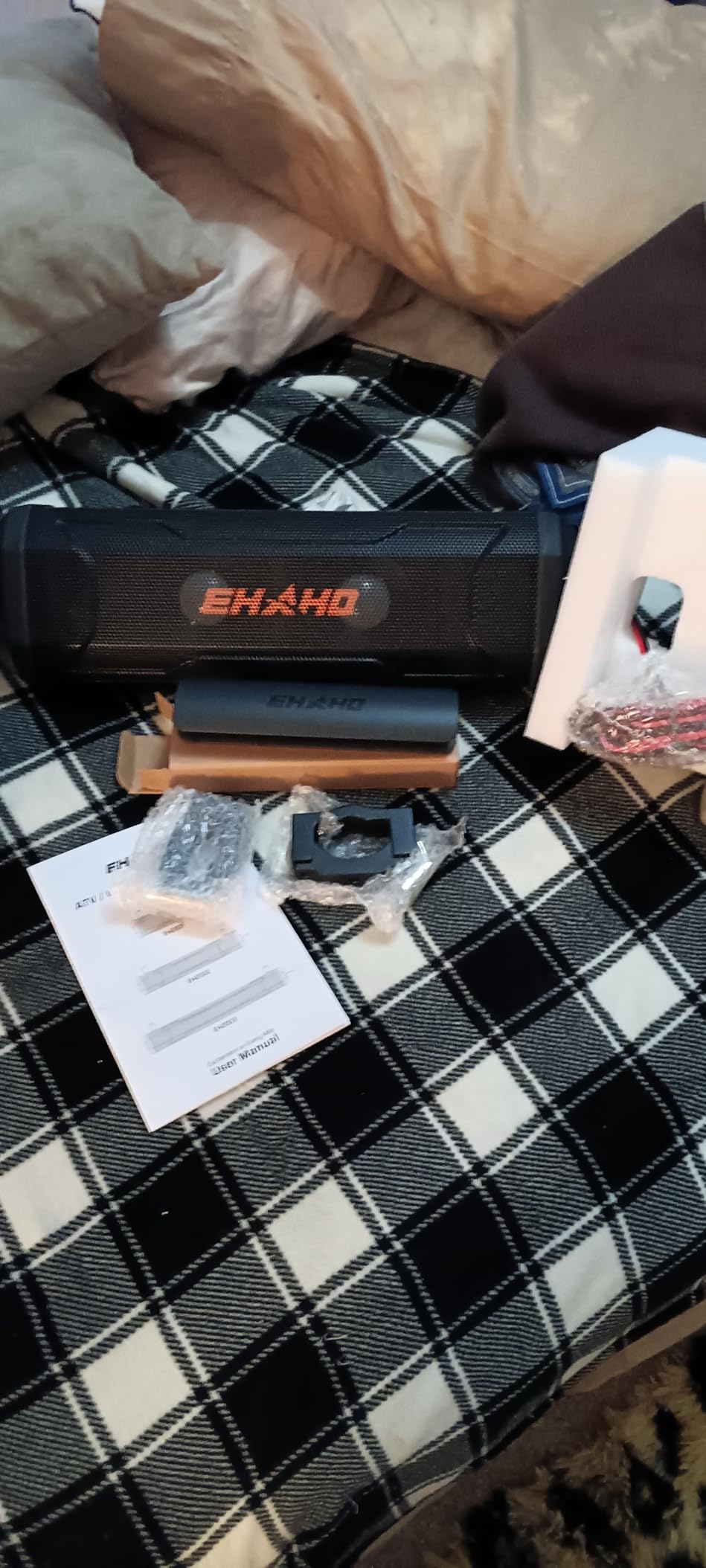 Ehaho 35 Inch 8 Speaker UTV Sound Bar, Bluetooth Golf Cart Speakers [Color Changing RGB & Strobe Light] IP66 Waterproof ATV Speaker System, SXS SoundBar Compatible with Polaris RZR CFmoto Can-Am customer photo 1