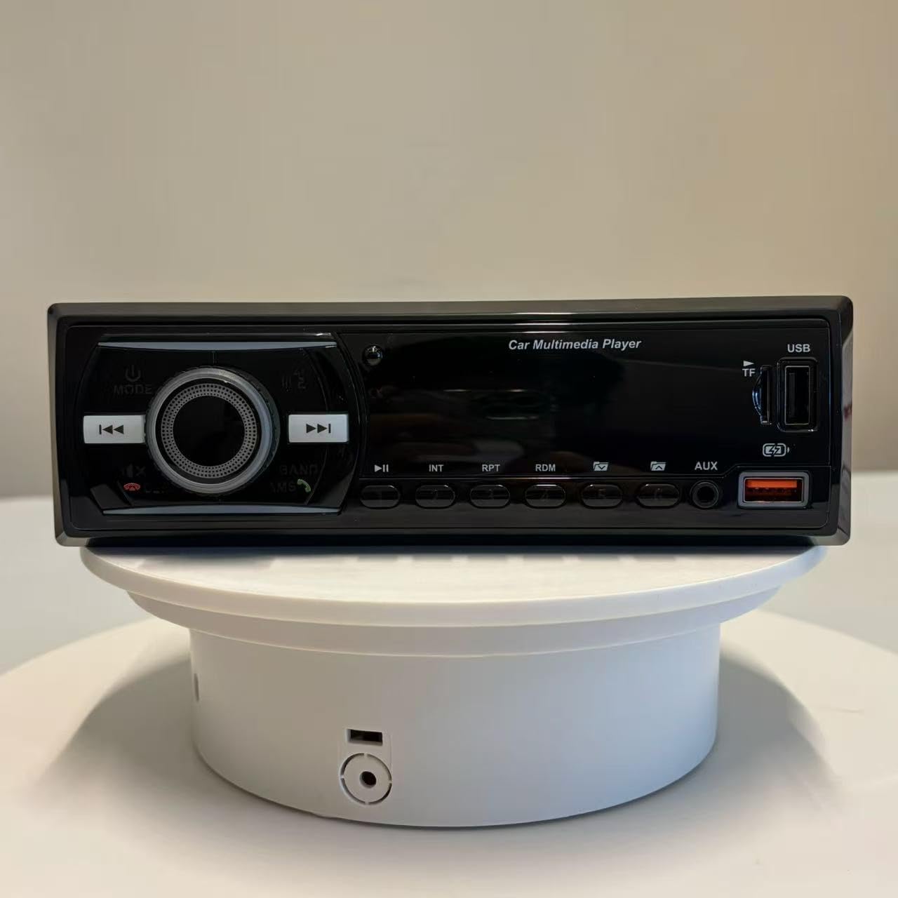 Car Stereo with Bluetooth Single Din Car Radio, Marine Radio Boat Stereo for iOS/Android, Built-in Mic, Digital LCD, RCA, MP3, FM, EQ, Aux-in, USB, TF Card & App Remote(Black) customer photo 2
