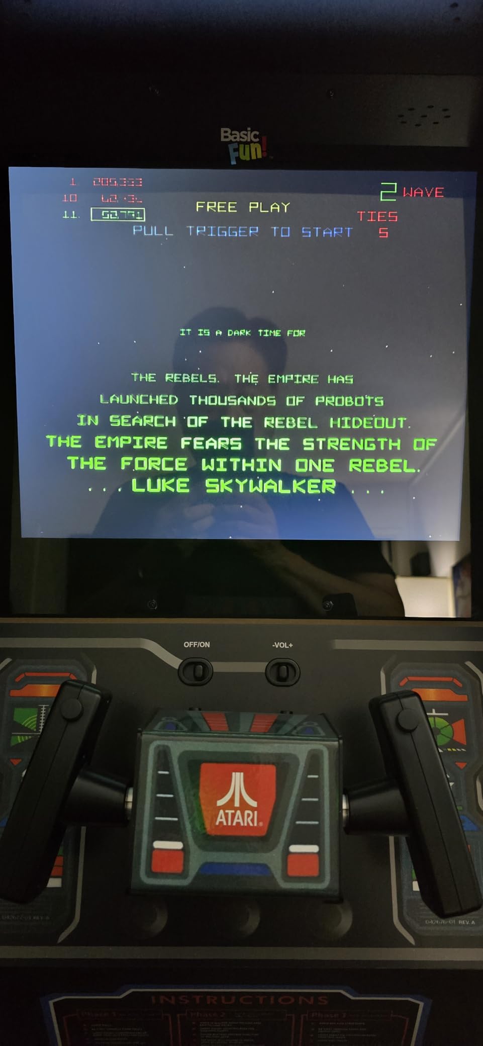 Arcade Classics Atari Star Wars Ultra Series Free Standing Electronic Game w/ 17
