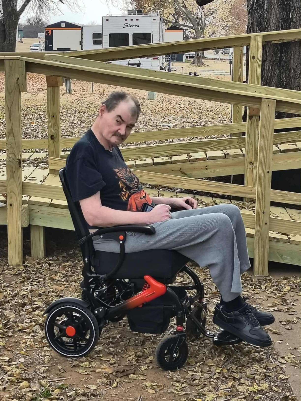 Electric Wheelchairs for Adults Foldable 36LBS Lightweight, 15 Miles Travel Range, Max Support 350 LBS, 500W Brushless Motors Power Motorized for Seniors with LED Light, Airline Approval customer photo 2