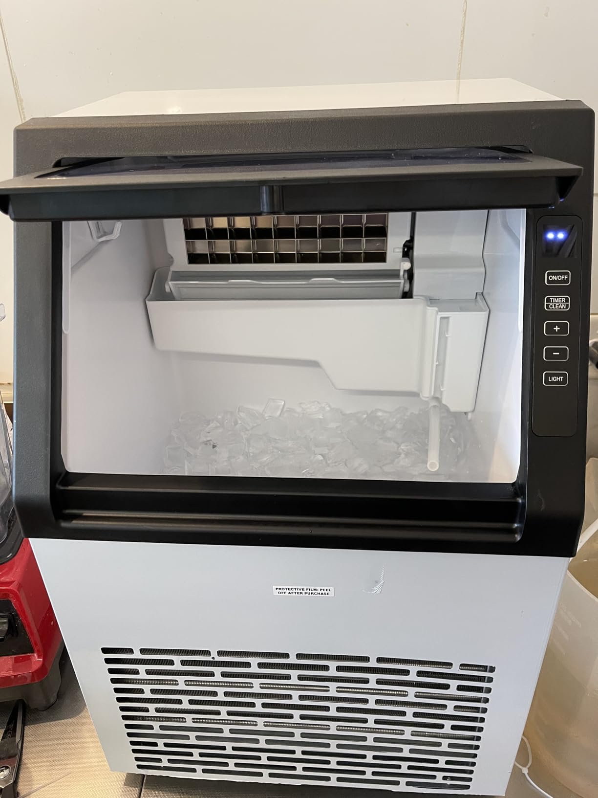 COWSAR Commercial Ice Maker Machine, 80Lbs/24H Freestanding Undercounter Ice Maker with 24Lbs Storage Capacity, Self-Cleaning Ice Machine for Home, Bar, Restaurant, Office, Outdoor customer photo 2