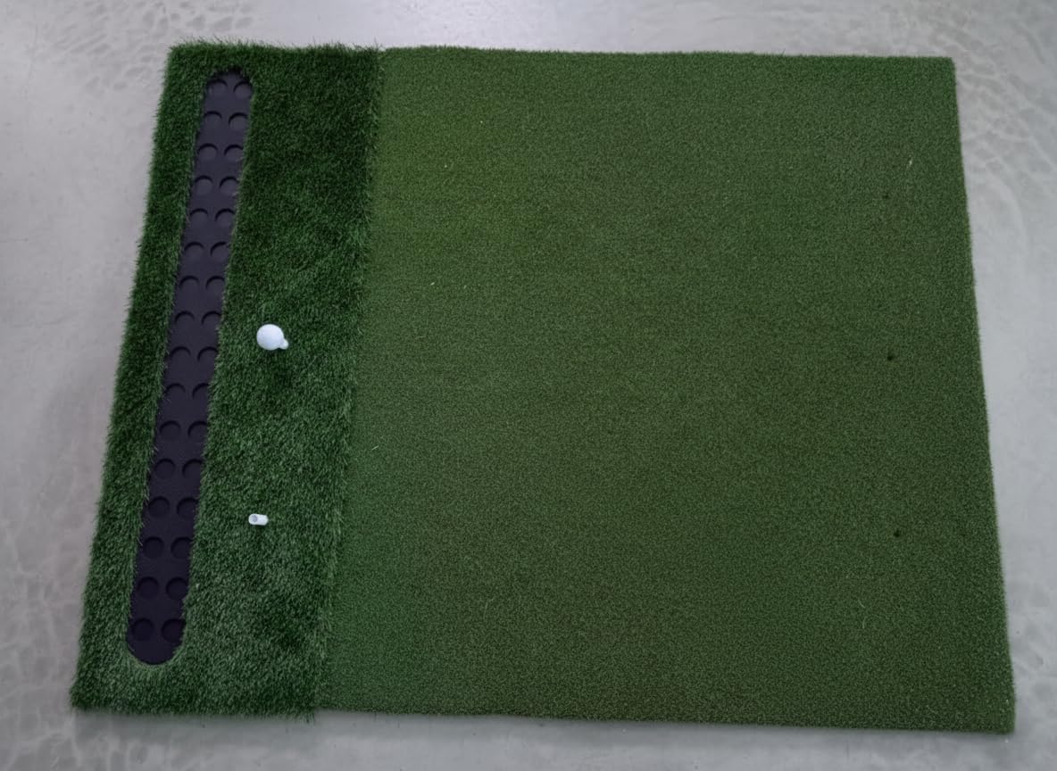 RIKADE Golf Mat - 5x4ft & 6x4ft 26mm-31mm Golf Hitting Mat for Simulators, Backyard, Garage, Indoor & Outdoor Use, Features Dual-Turf Mats with Ball Tray for Chipping and Swing Training customer photo 1