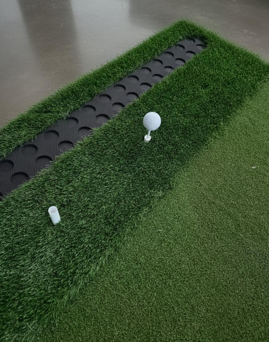RIKADE Golf Mat - 5x4ft & 6x4ft 26mm-31mm Golf Hitting Mat for Simulators, Backyard, Garage, Indoor & Outdoor Use, Features Dual-Turf Mats with Ball Tray for Chipping and Swing Training customer photo 2