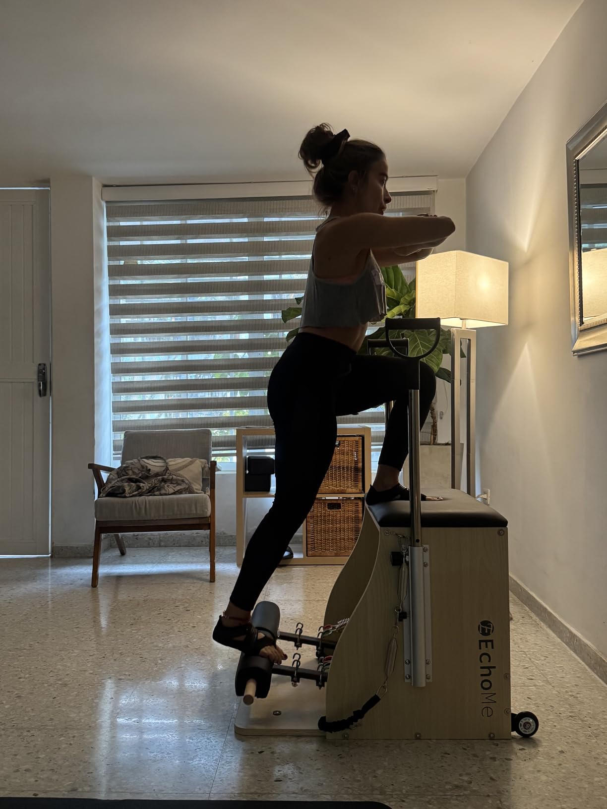 EchoMe Plates Combo Chair with Handles, Split-Pedal Stability Pilates Chair, Yoga Fitness Trainer, Pilates Reformer Machine, Pilates Equipment of Maple Wood for Home use and Studio Use customer photo 1