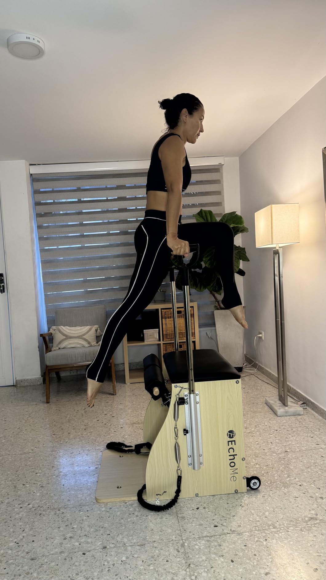 EchoMe Plates Combo Chair with Handles, Split-Pedal Stability Pilates Chair, Yoga Fitness Trainer, Pilates Reformer Machine, Pilates Equipment of Maple Wood for Home use and Studio Use customer photo 2