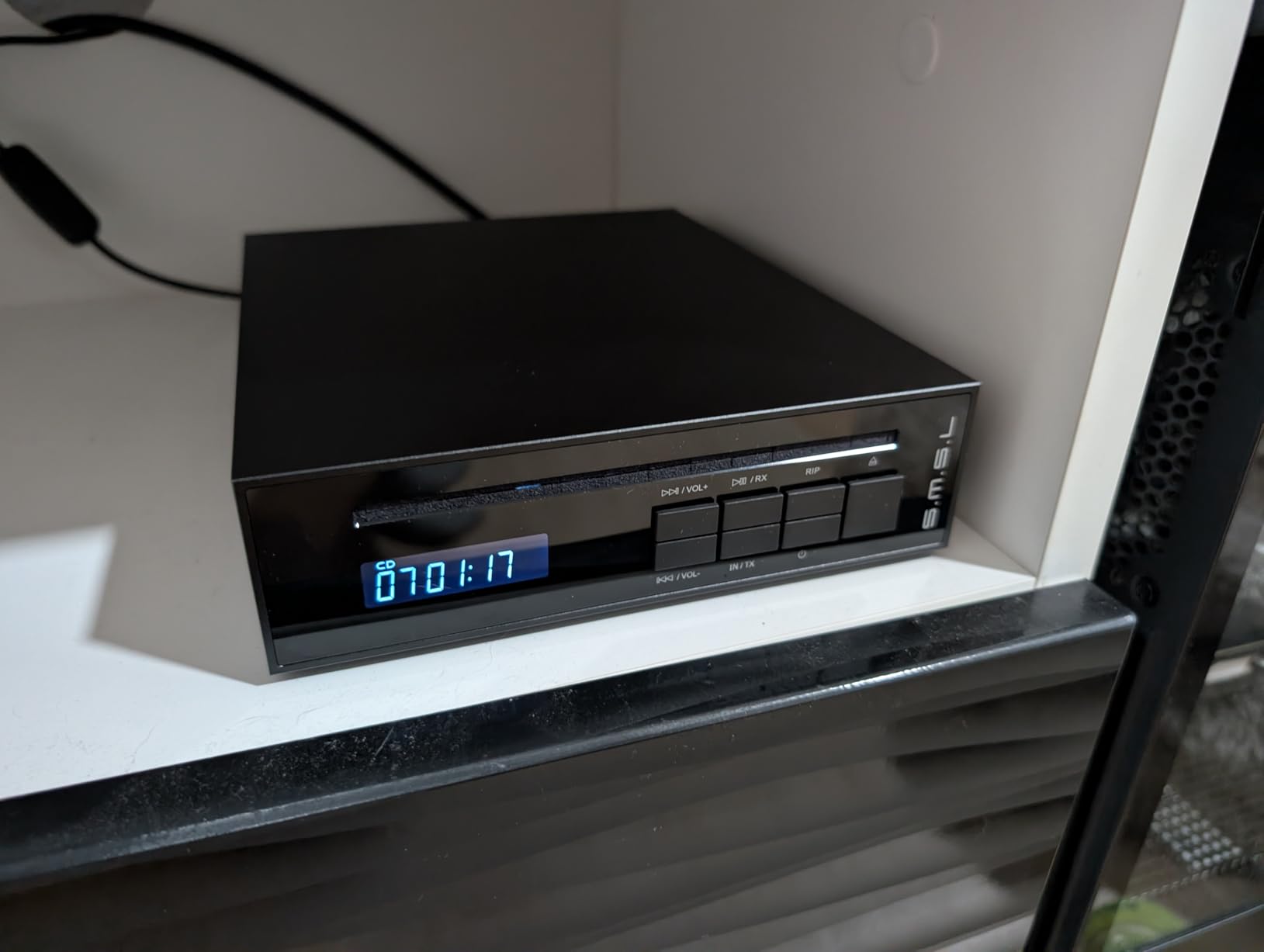 SMSL PL20 HiFi CD Player for Home, CD Ripper, Bluetooth Car CD Players, 2*CS43131 Chip, USB Drive/Bluetooth Input RCA/BT/3.5mm/4.4mm Balanced/Optical/Coaxial Digital Output, Black customer photo 1