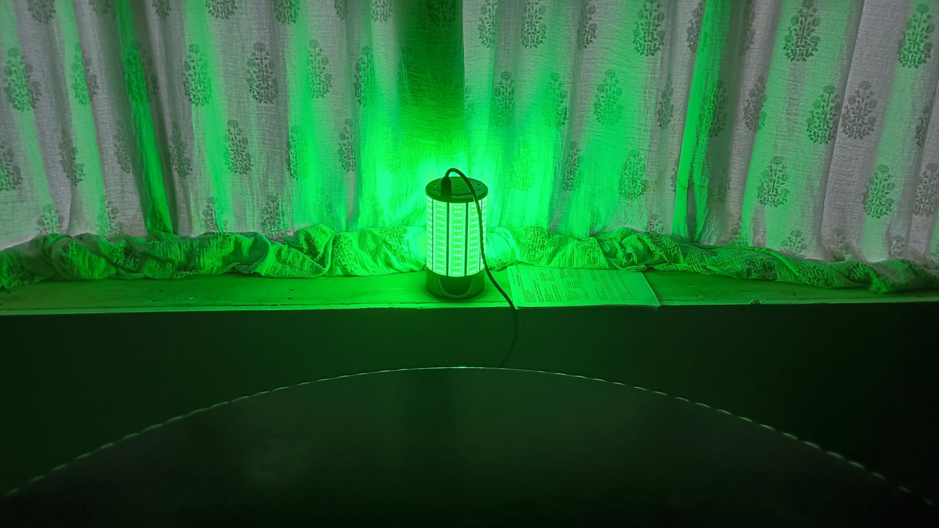 Underwater Fishing Light 120W 15000LM, 530nm Green Submersible Fish Attractant Light with 30FT Cord, 100-240V AC to 12V DC Adapter, 40FT Safety Cable, for Night Fishing, Dock, Boat customer photo 1