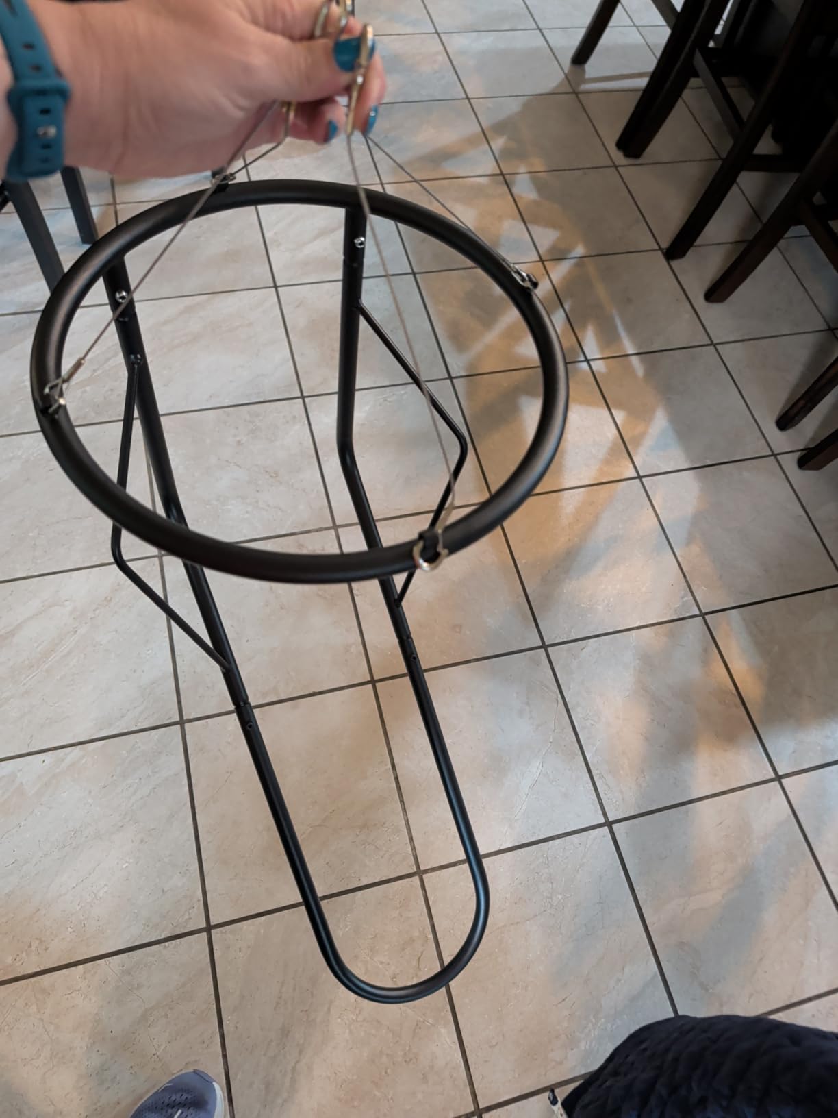 Basketball Rebounder, Heavy Duty & Quick Release Basketball Return Attachment, 180 Degree Rotatable Chute customer photo 1
