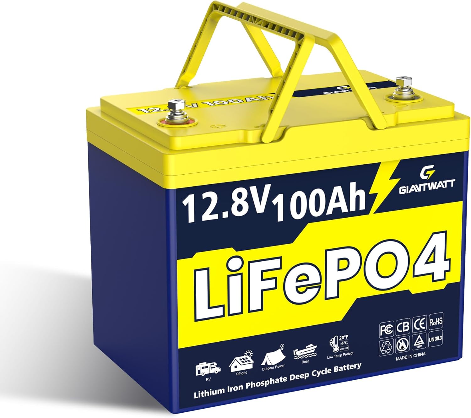 12V 100Ah LiFePO4 Battery with Low-Temp Protection, Lithium Battery Built in 100A BMS & Grade A Cells, Group 24, IP67, 1280Wh, 15000 Deep Cycle for RV, Trolling Motor, Marine, Home, Solar System customer photo 1
