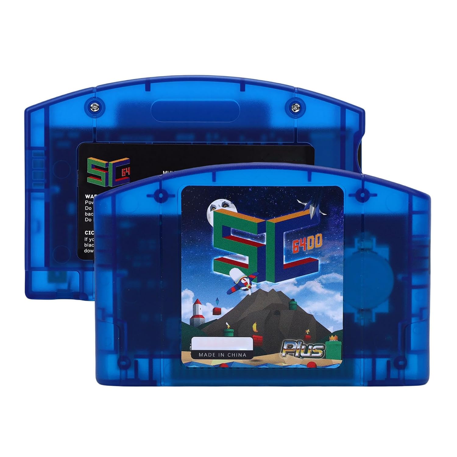 Gugxiom SC64 Open Source Game Cartridge for N64 Console, Flash Cart 16GB Card, Plays 64DD & NES SNES GB GBC Rom, Tech with USB C, RTC Real Time Clock Backup (Blue Transparent) customer photo 1