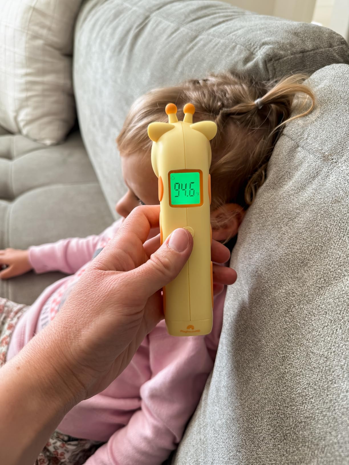 Baby Thermometer for Kids - Digital Infrared No-Touch Forehead & Ear Thermometer, 3-in-1 Contactless Thermometer with Fever Indicator, Fever Buddy Giraffe customer photo 1