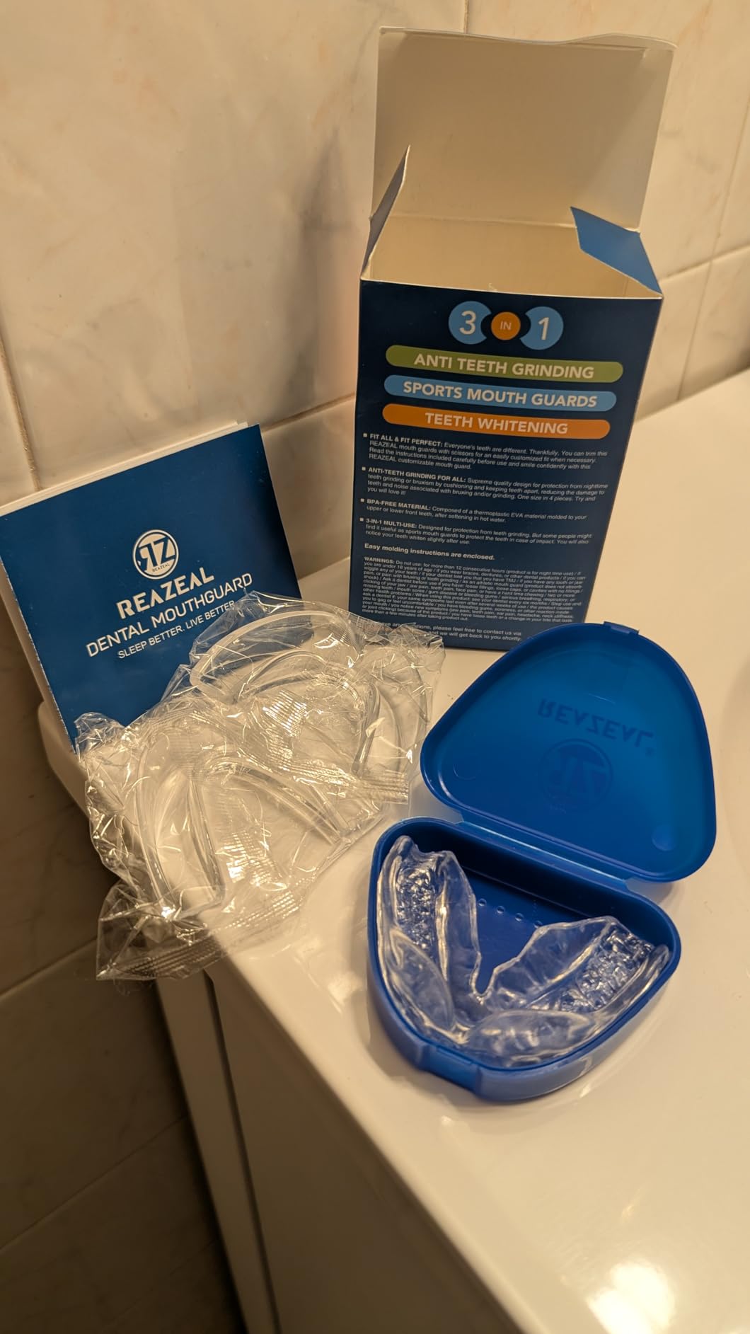 Mouth Guard for Grinding Teeth at Night: Mouth Guard for Sleeping - Night Guard for Teeth Grinding Home & Travel Use customer photo 1
