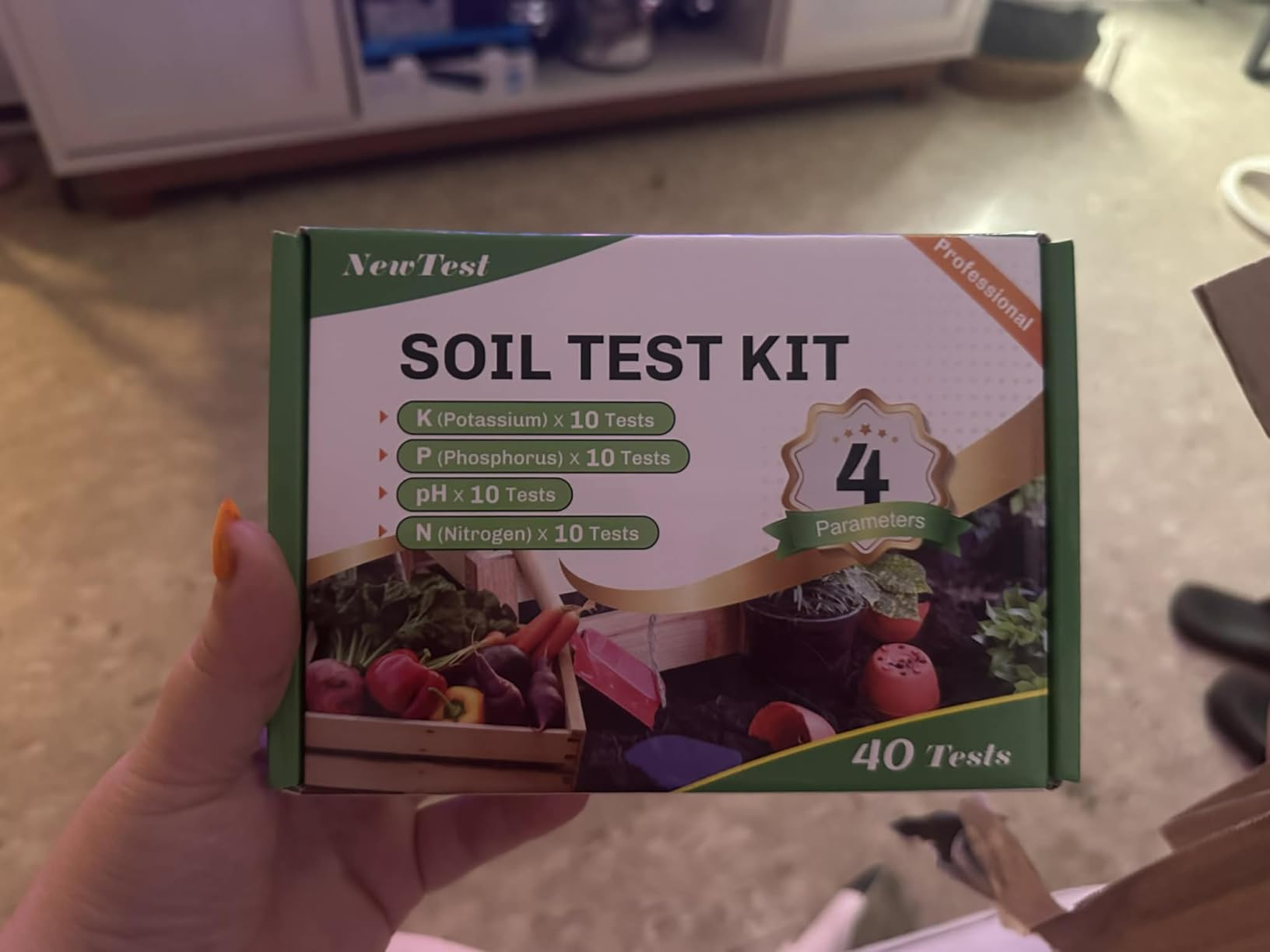 Soil Test Kit 4 Parameters: Professional Accurate 40 Tests Soil Testing Kits for Lawns Gardening Vegetable Garden for pH Nitrogen Phosphorus Potassium - Soil Tester for Garden Nutrients (40) customer photo 1