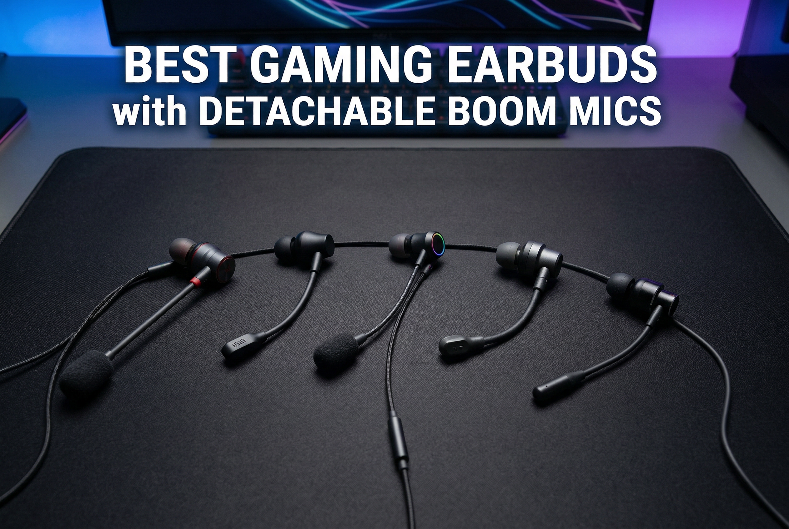 Best gaming earbuds with detachable boom mics