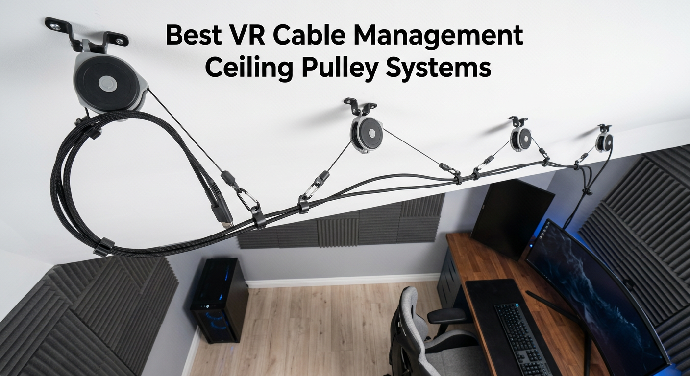 Best VR cable management ceiling pulley systems