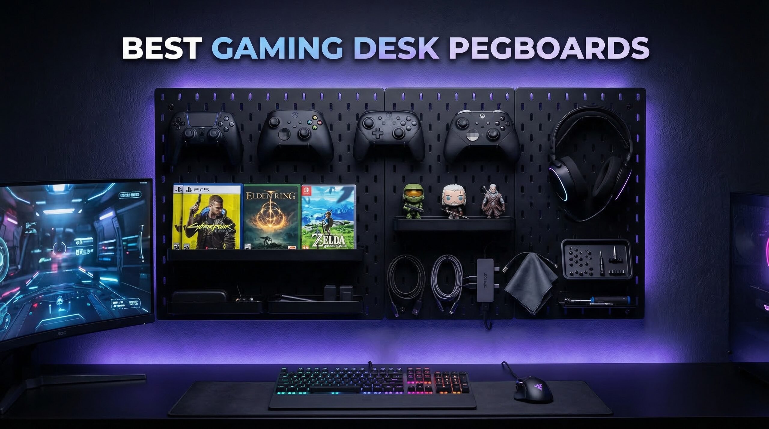 Best gaming desk pegboards for setup organization