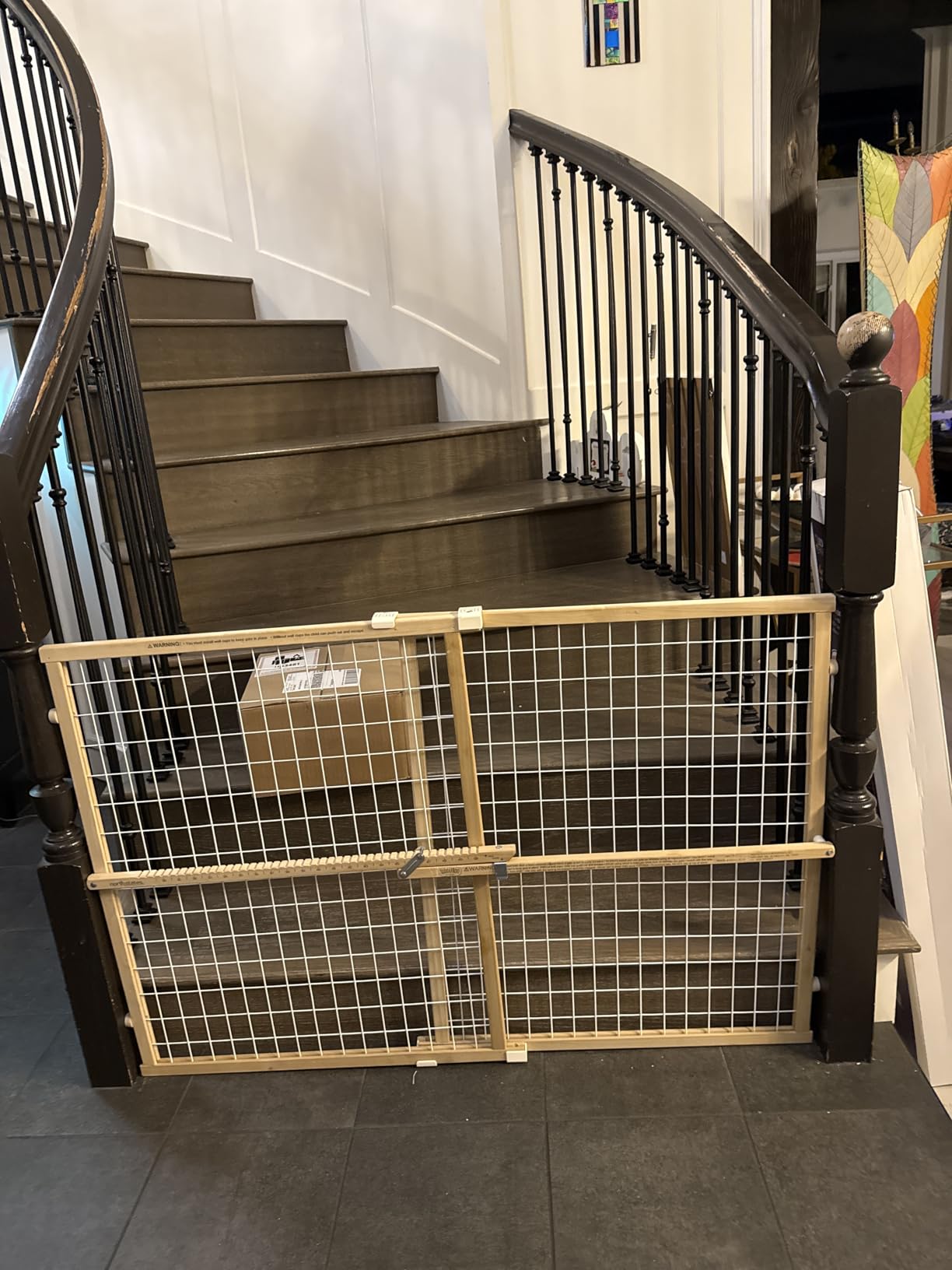Toddleroo by North States - Extra-Wide Wire Mesh Wooden Baby Gate: Pressure Mounted Baby Gate for Doorways - Adjustable 29.5 to 50 Inches Wide - 31 Inches Tall customer photo 2