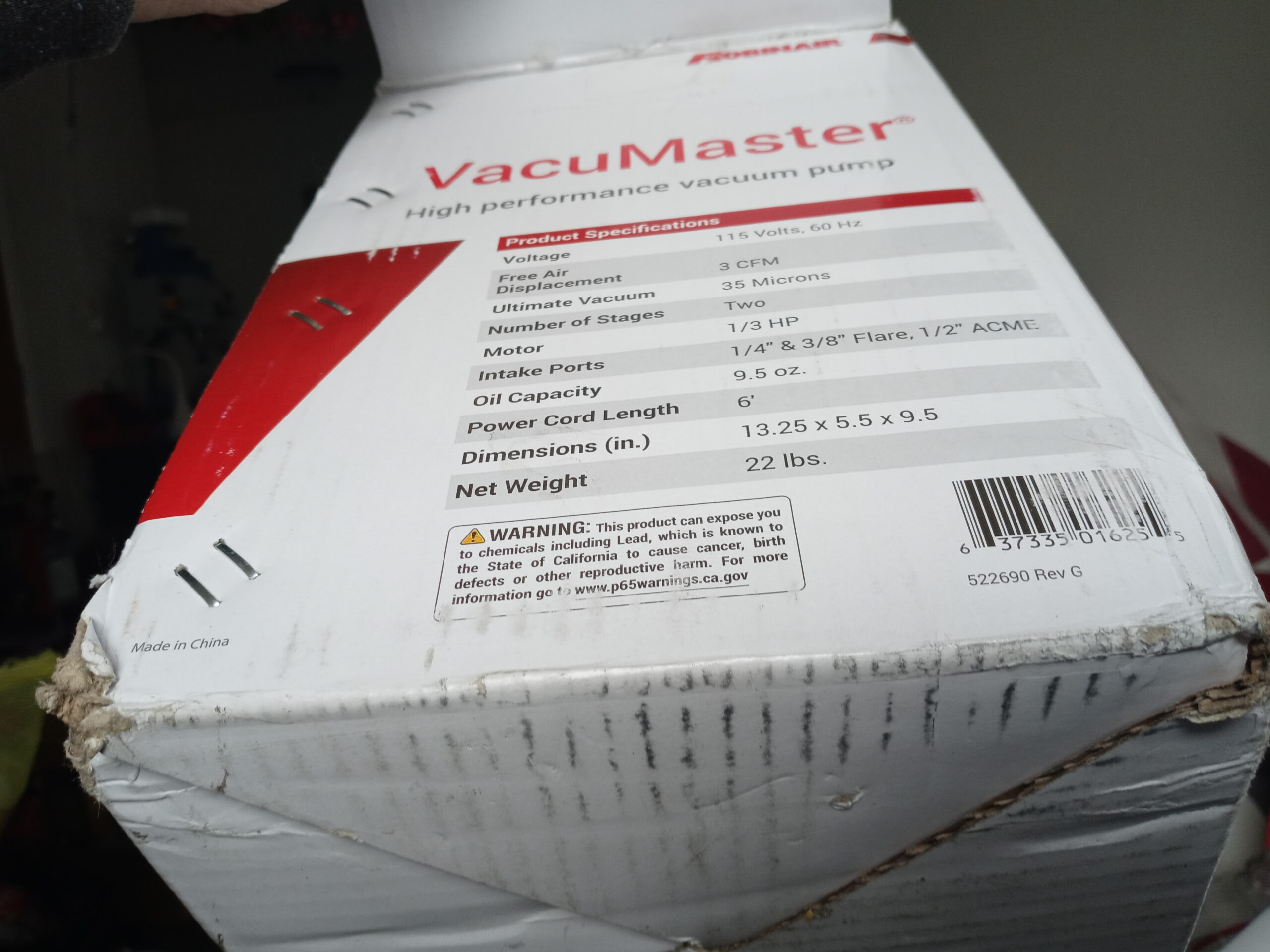 Robinair (15300) VacuMaster Economy Vacuum Pump - 2-Stage, 3 CFM customer photo 2