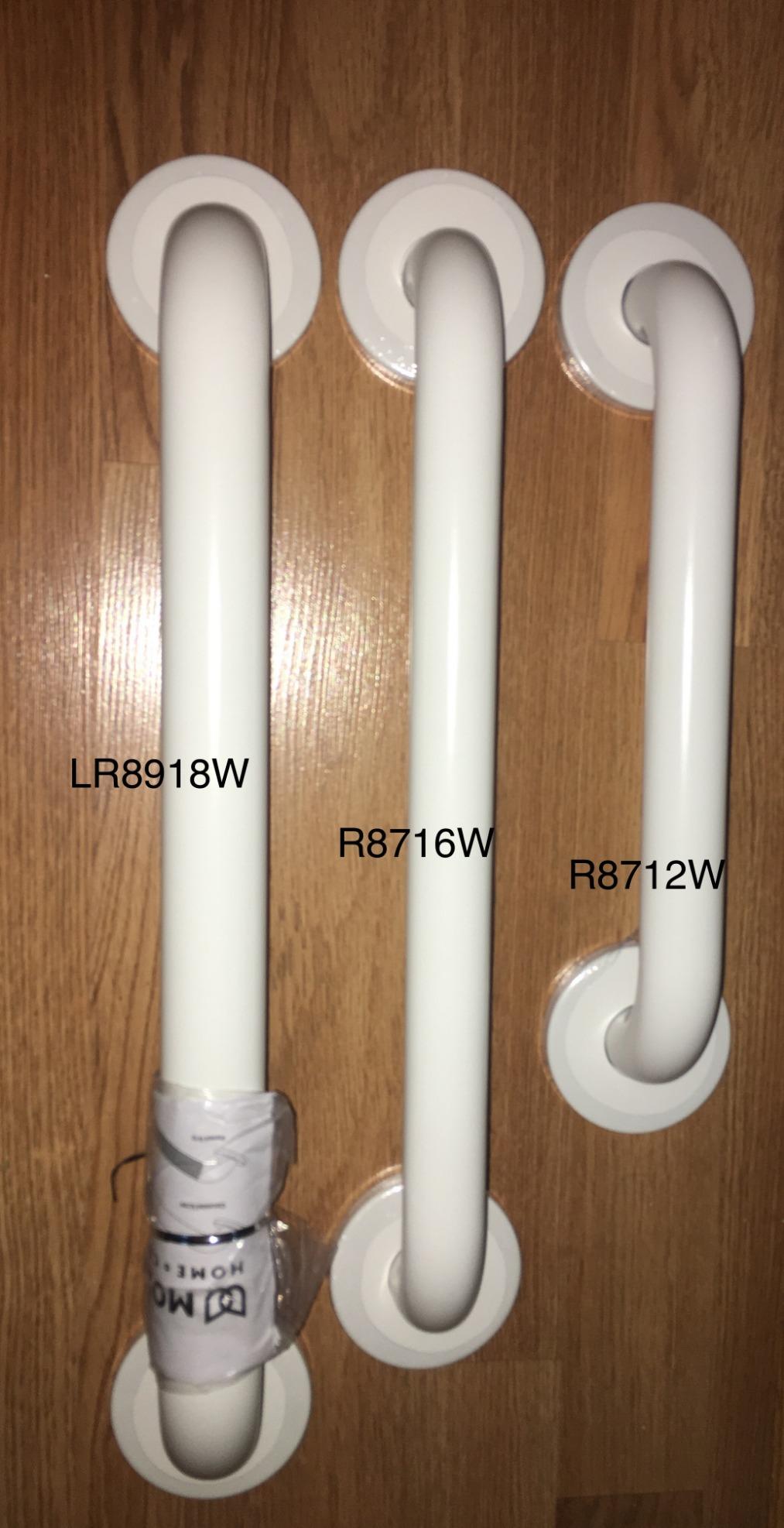 Moen Home Care Bathroom Safety 12-Inch Peened Textured Grip Stainless Steel Bathroom Grab Bar with Concealed Screws, R8712P customer photo 1