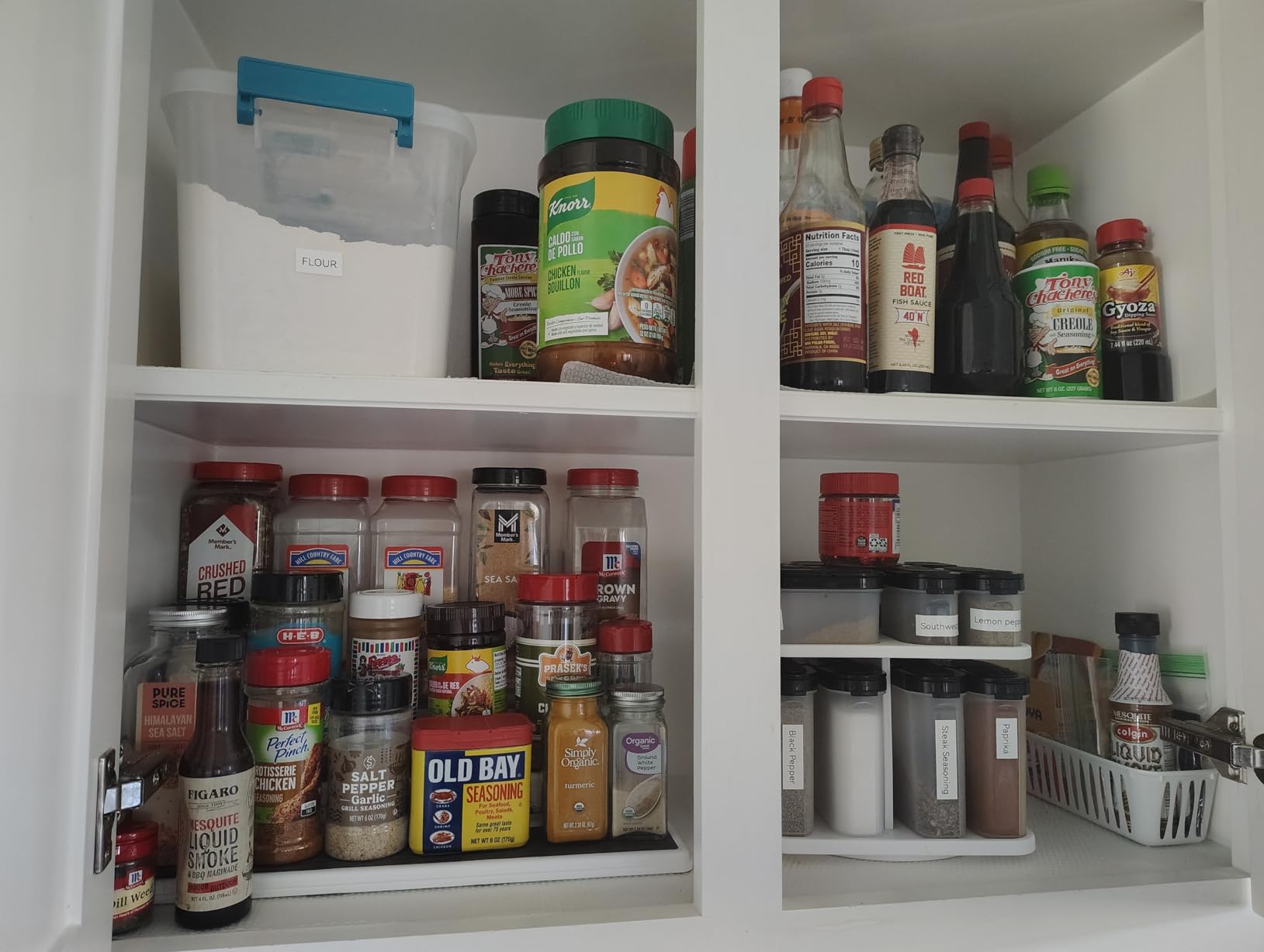 Copco 3-Tier Non-Skid Spice Rack Organizer for Kitchen Cabinet or Pantry, 15-Inch Tiered Shelf, White/Gray, Slip-Resistant Design for Jars and Bottles customer photo 2