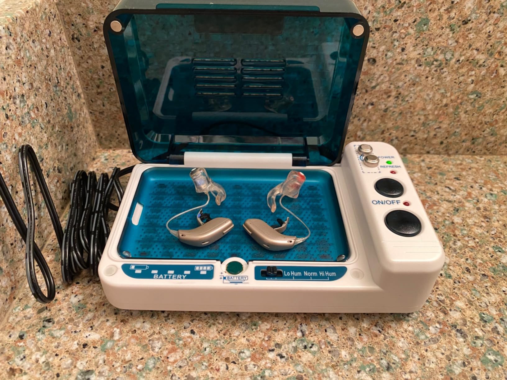 Hearing Aid Dryer Dehumidifier - Cochlear Implant & Hearing Aid Cleaner Removes Sweat & Moisture from Hearing aids & Wireless Earbuds in High Humidity - Hearing Aid Dehumidifier by Serene Innovations customer photo 1