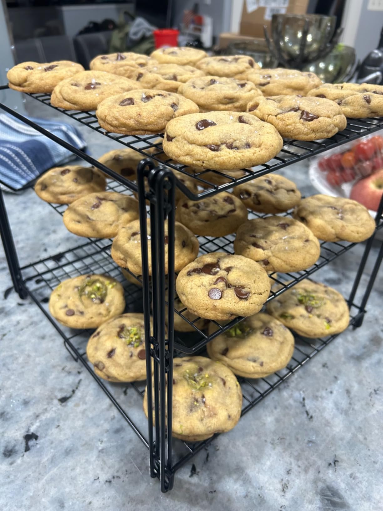 Nifty 3-Tier Cooling Rack - Non-Stick Coating, Wire Mesh Design, Dishwasher Safe, Collapsible Kitchen Countertop Organizer customer photo 2