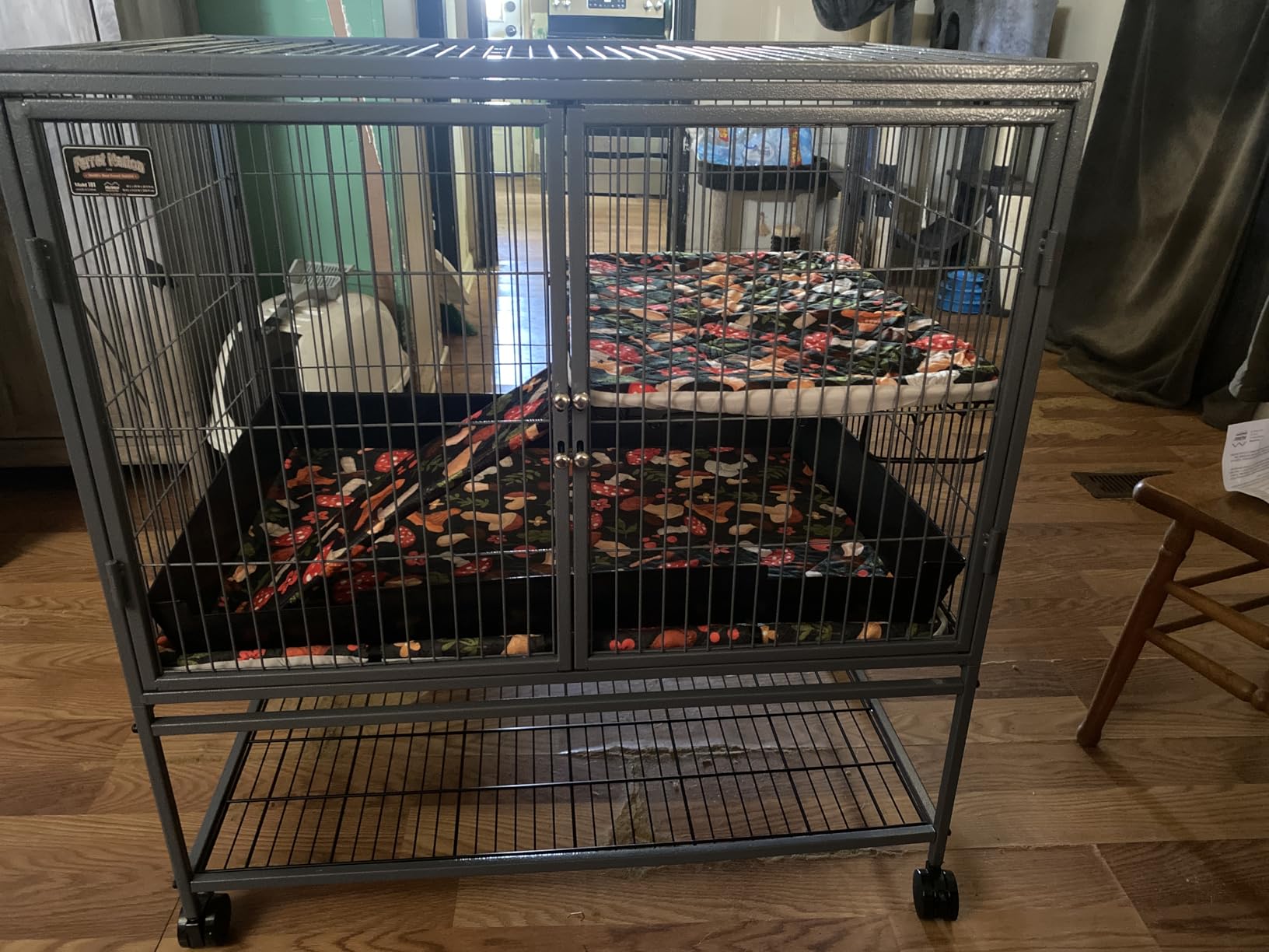 MidWest Homes for Pets Ferret Nation Double Unit Small Animal Cage, 4 Tiers, Includes Pans, Shelves, Ramps & Covers, For Ferrets & Small Animals customer photo 1