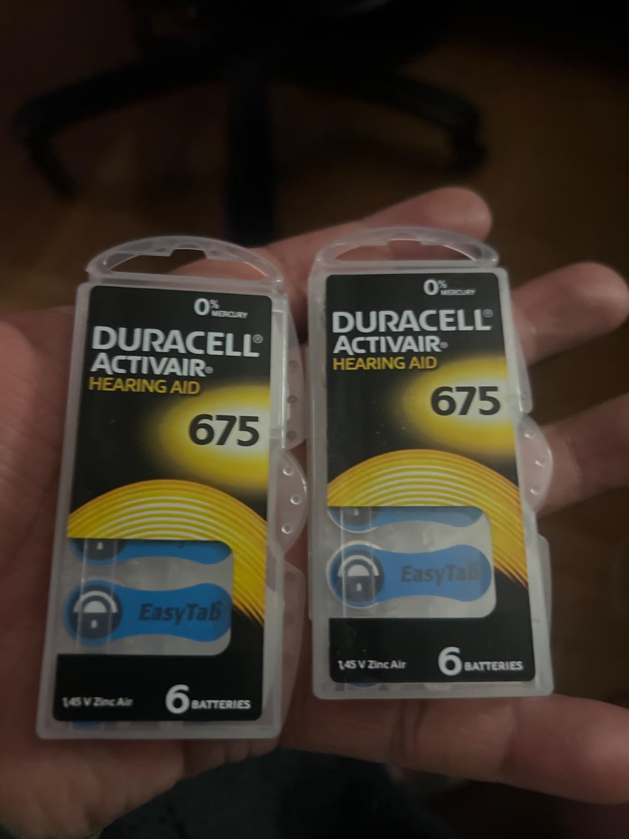 Duracell Hearing Aid Batteries Blue Size 675, 12 Count Pack, 675A Size Hearing Aid Battery with Long-lasting Power, Extra-Long EasyTab Install for Hearing Aid Devices customer photo 1