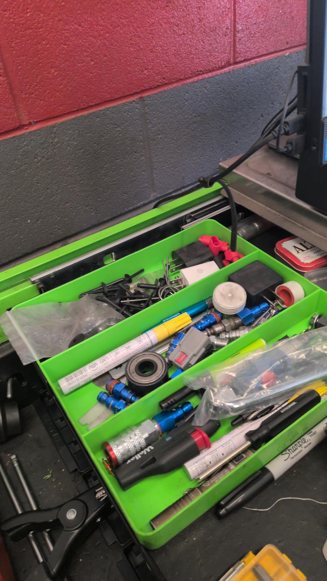 Ernst MFG 10 Compartment Drawer Organizer: Heavy Duty Stackable Tray for Automotive Tool Organization - Made in USA customer photo 1