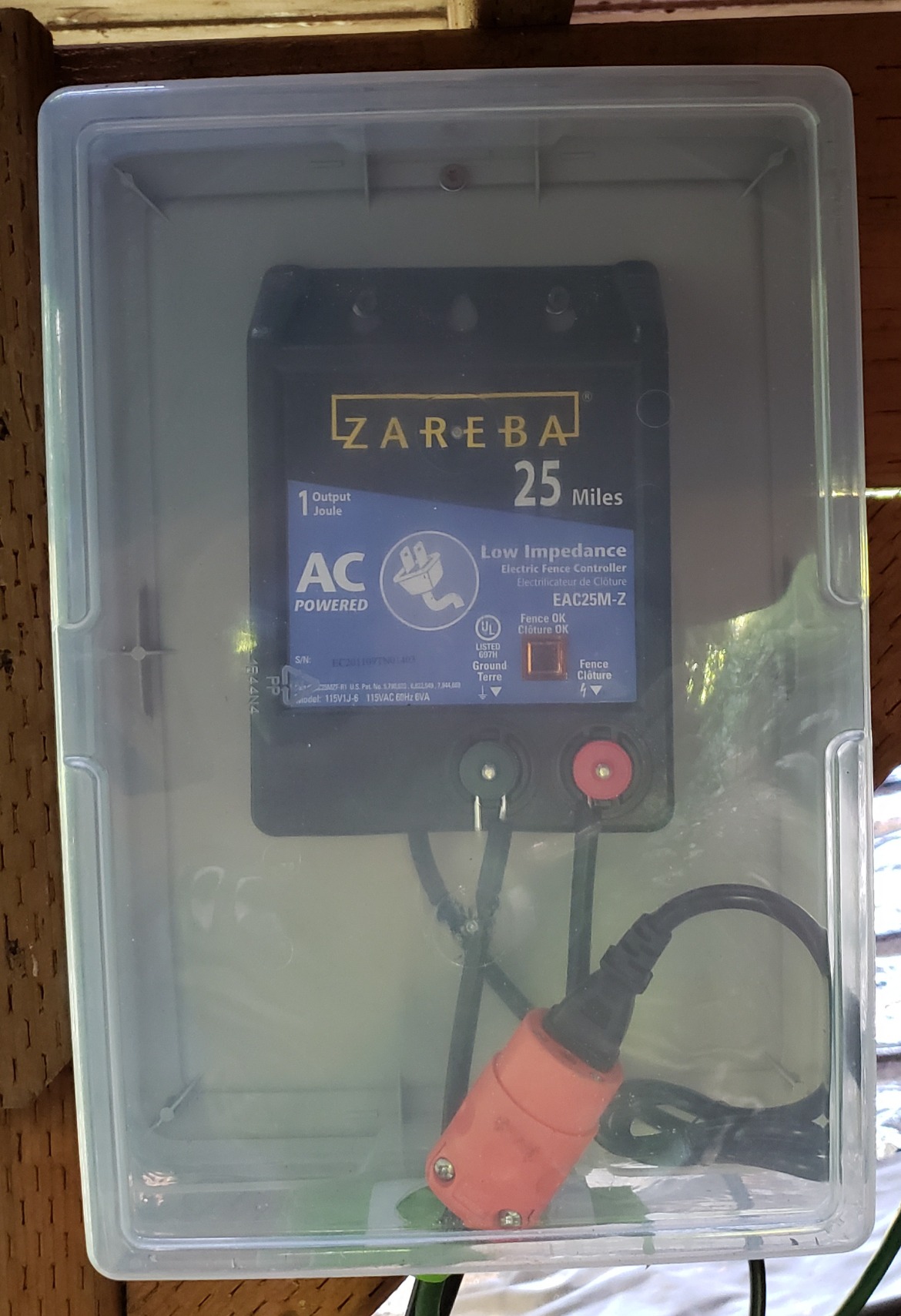 Zareba 25 Mile AC Powered Low Impedance Electric Fence Charger - Plug In Fence Charger - Contain Bulls, Cattle, Dogs, Exotics, Horses & More customer photo 1