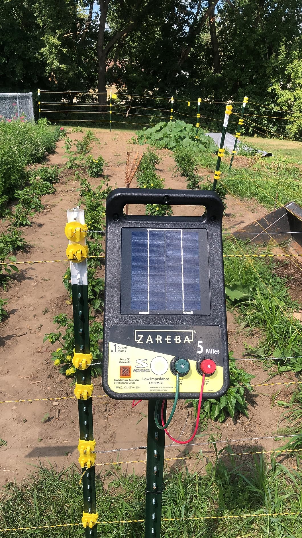 Zareba ESP5M-Z Solar Powered Electric Fence Charger - 5 Mile Lightning Electric Fence Energizer, Low Impedance, Contain Animals and Keep Out Predators customer photo 1