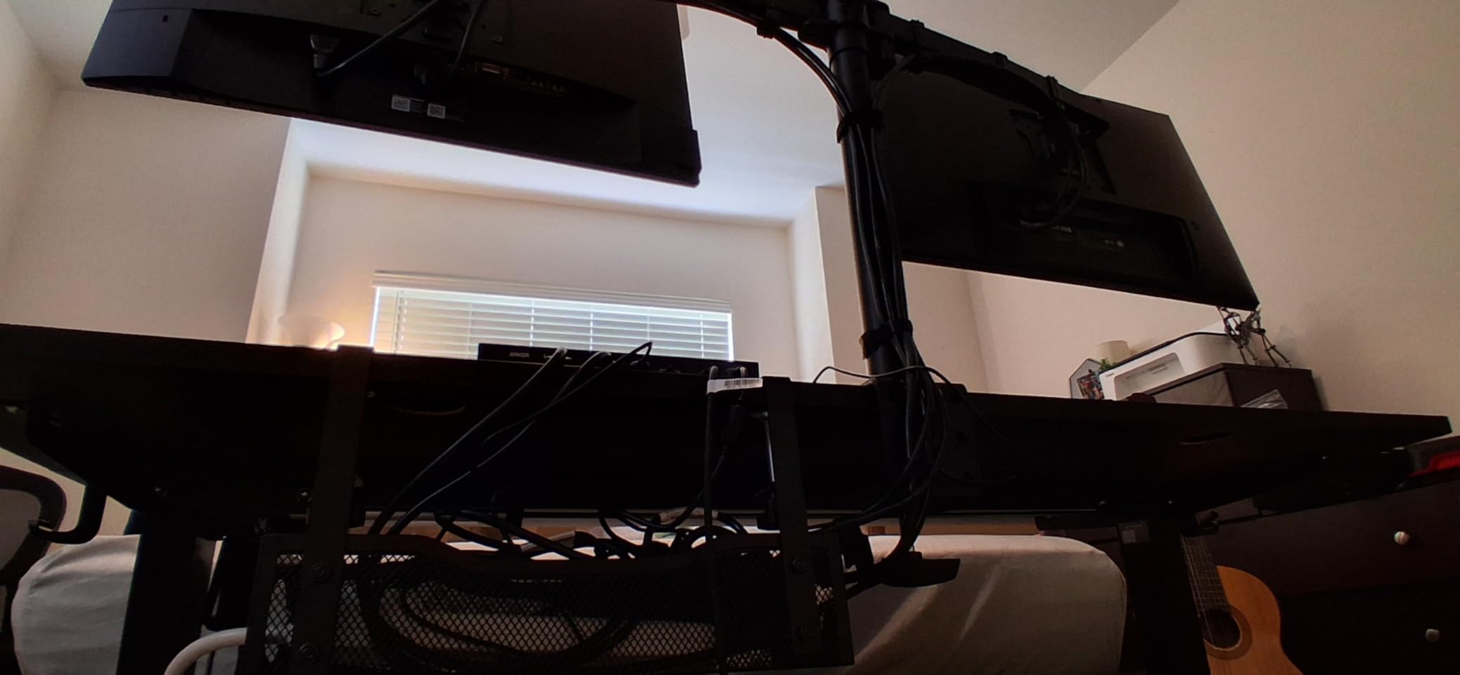 VIVO Dual Monitor Desk Mount, Holds 2 Computer Screens up to 30 inches and 22lbs Each, Heavy Duty Fully Adjustable Steel Stand with C-Clamp and Grommet, Black, STAND-V002 customer photo 2