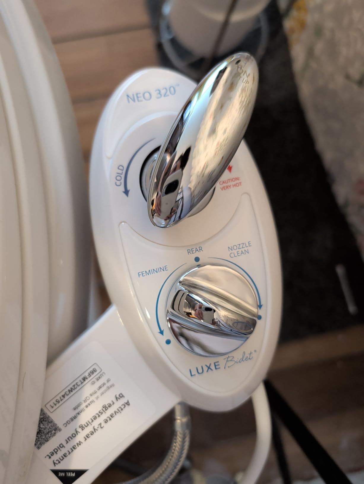LUXE Bidet NEO 320 - Warm Water, Dual Nozzle, Self-Cleaning, Non-Electric Bidet Attachment for Toilet Seat, Adjustable Water Pressure, Rear & Feminine Wash (White) customer photo 1