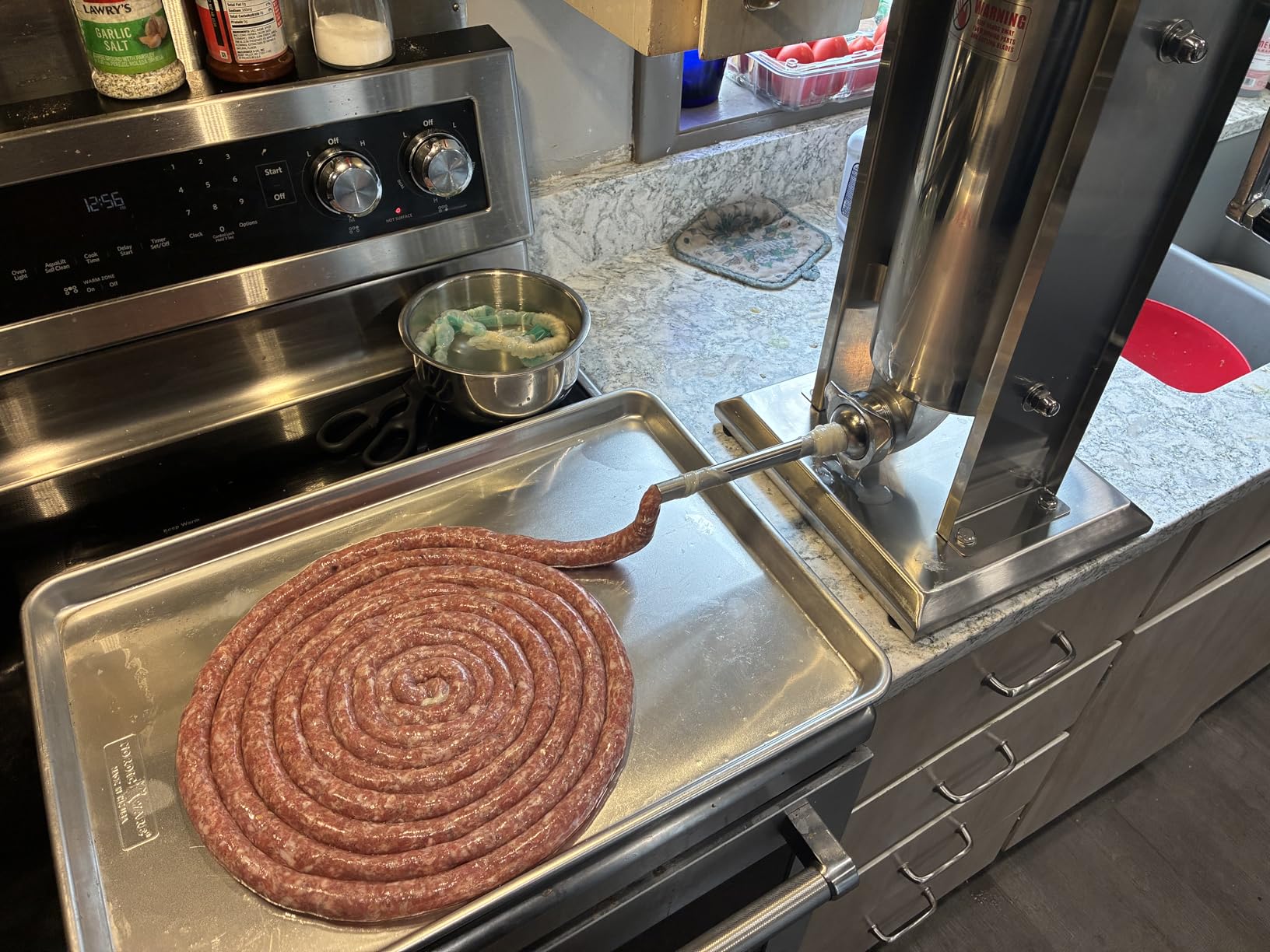 Hakka 15 Lb/7 L Sausage Stuffer 2 Speed Stainless Steel Vertical Sausage Maker customer photo 1
