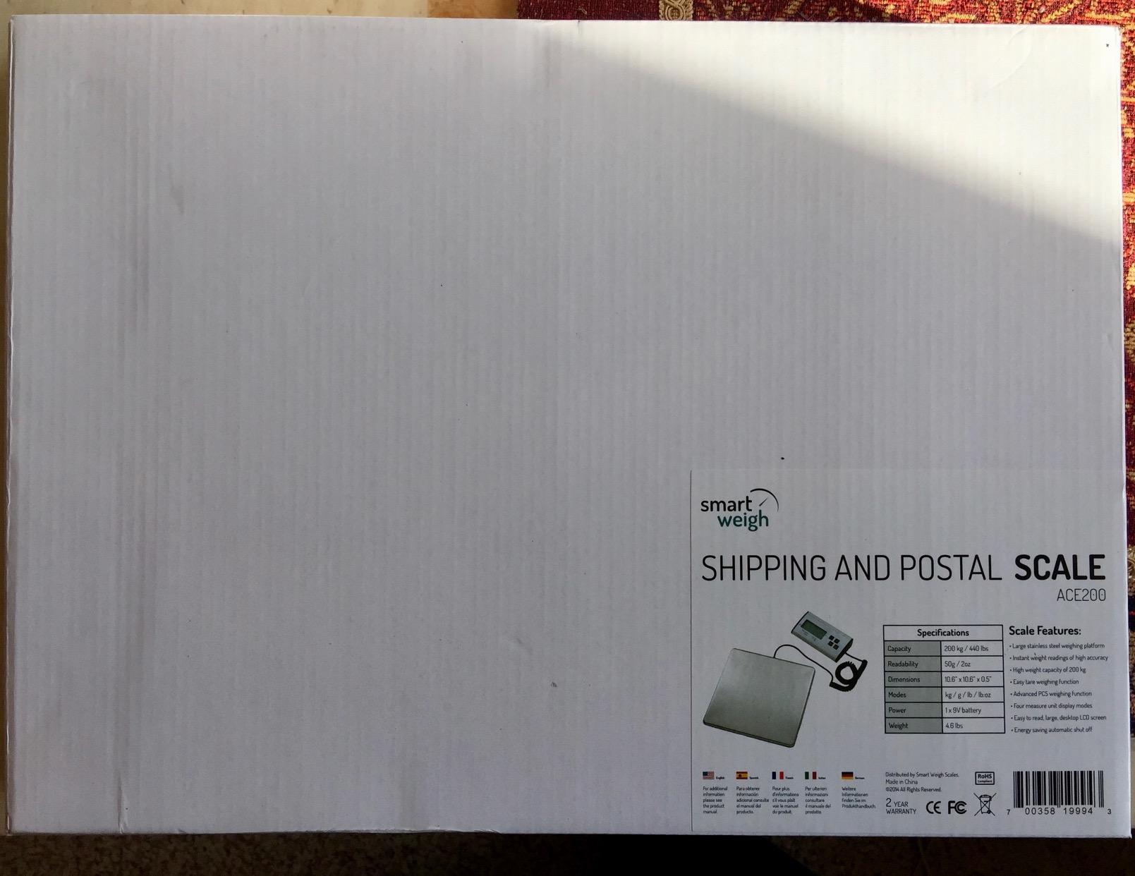 Smart Weigh Digital Postal Shipping Scale, Heavy Duty, 440 lb Capacity, 6 oz Readability, Hold & Tare Function customer photo 2