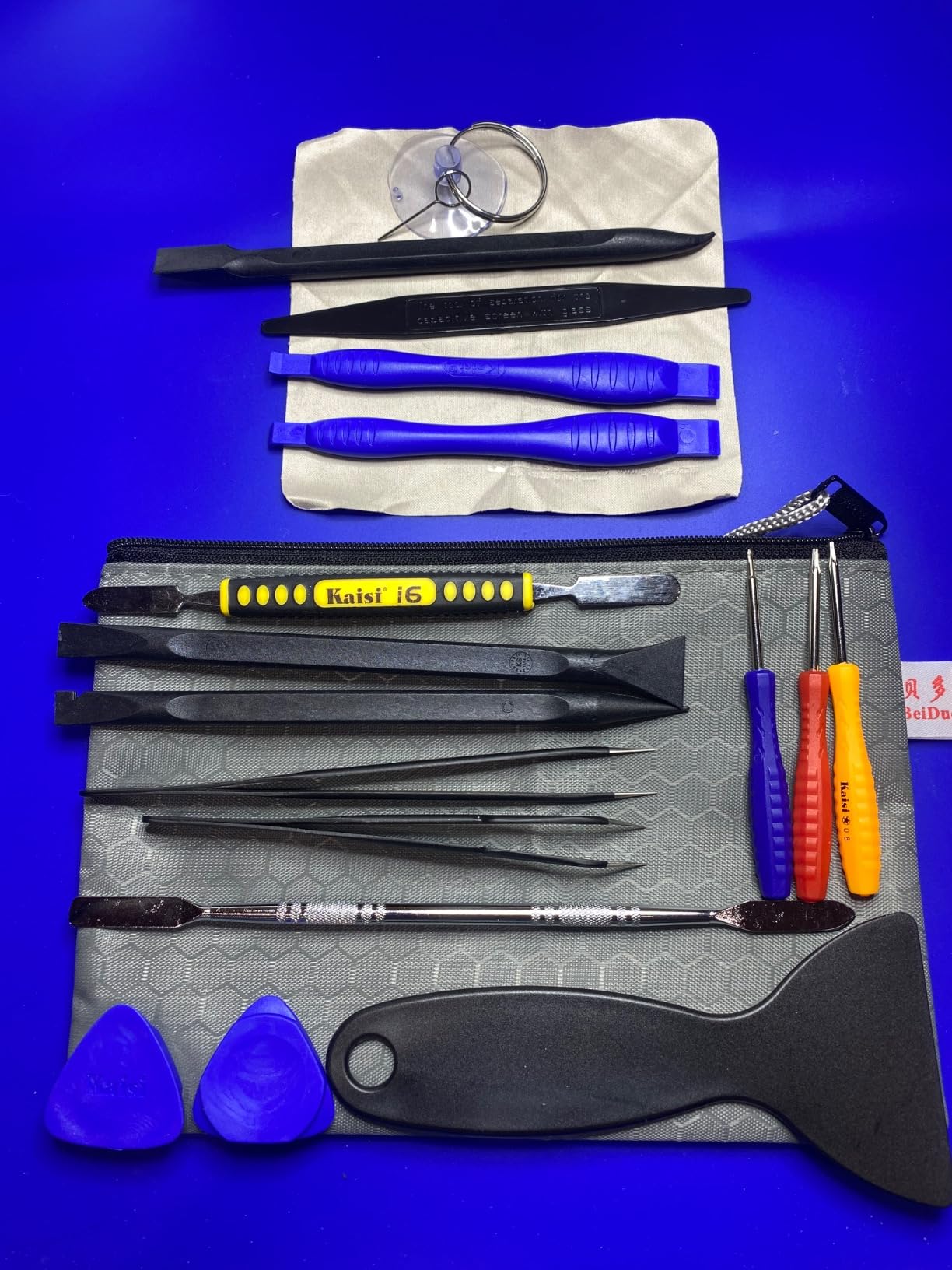 Kaisi Professional Electronics Opening Pry Tool Repair Kit with Metal Spudger Non-Abrasive Nylon Spudgers and Anti-Static Tweezers customer photo 2