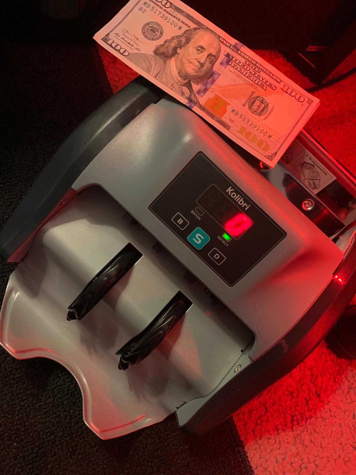 KOLIBRI Money Counter Machine LCD Display Business Grade Advanced UV/MG/IR/DD/HLF Detection Single Denomination Value Count Multi-Currency 1500 Notes/Min 1-Year Warranty customer photo 2