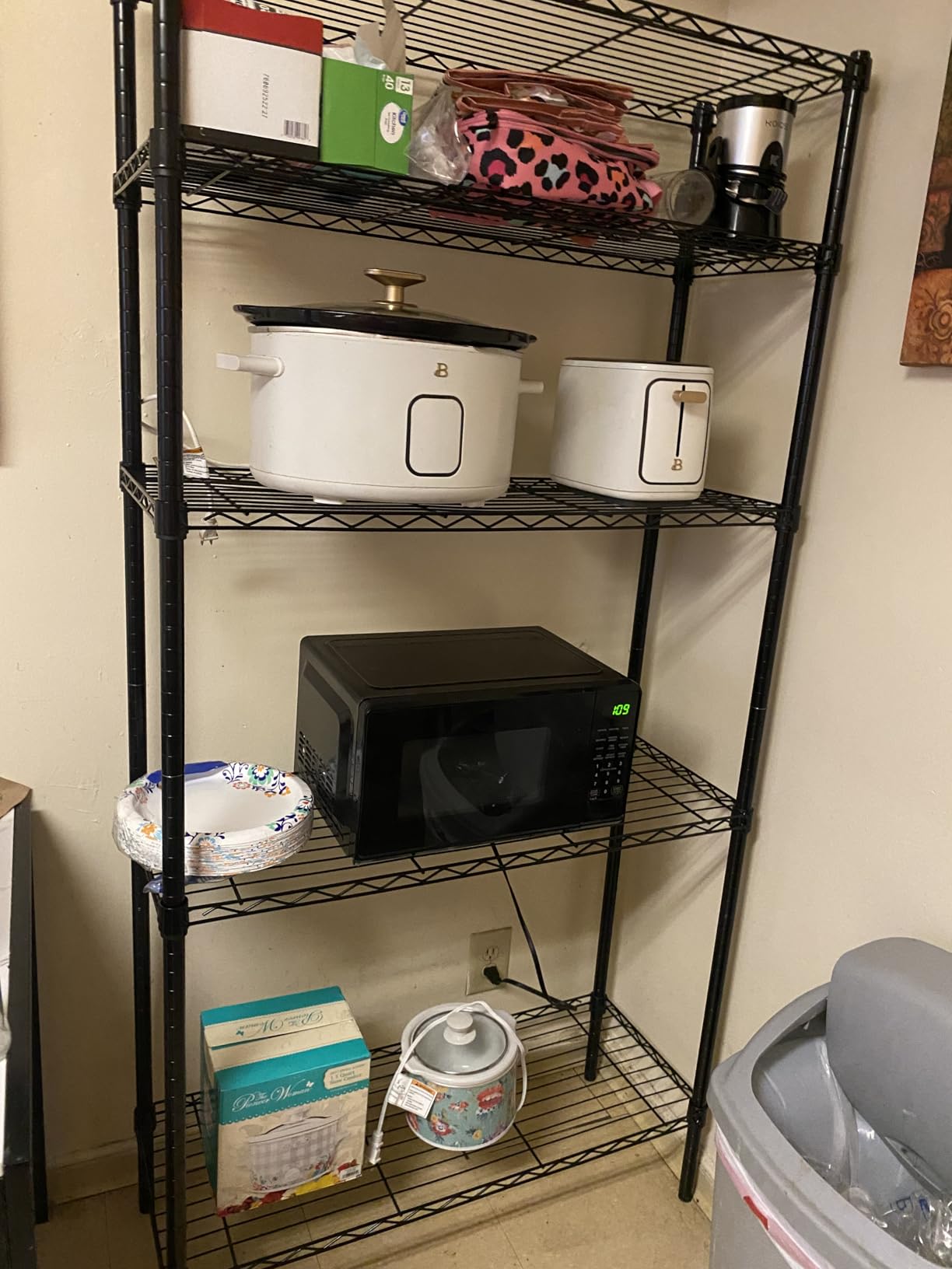 Amazon Basics 5-Shelf Adjustable Heavy Duty Steel Wire Storage Shelves for Garage, Kitchen, 36