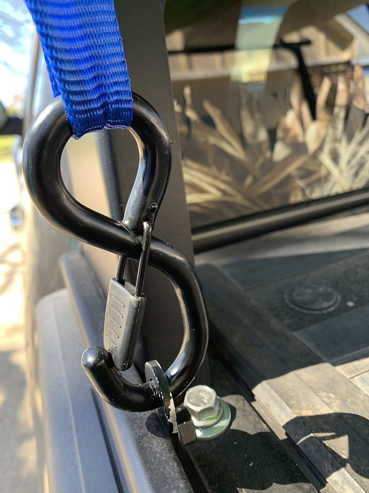 AUGO Ratchet Straps Heavy Duty 4 Pack -15 FT - 2200 LB Break Strength with Safety Lock S Hooks - Cargo Straps for Moving, Appliances, Motorcycle - Soft Loop Tie Down Straps customer photo 2